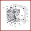 Ventilateur EPMS 927.4014.210 80 x 80 x 38 mm 230 V 90 °C PIECE D'ORIGINE