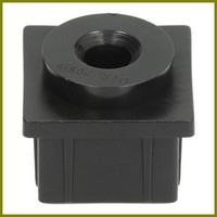 Support de charnière encastrée MBM R020411 pour porte de frigo  25,5/25,5 mm  Ø int.7 mm noir PIECE D'ORIGINE